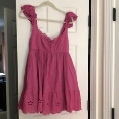 Pink Dress, Lined, Side Zipper, Smocked Back, Back Tie At Upper Back. I Can’t Find The Size Tag But I Know It’s A Medium. I Feel Like It Runs Large, Fits More Like A Large? I Know This Dress Does Run Large. Perfect Condition Never Worn. Casual Mini Dress By Urban Outfitters, Urban Outfitters Lined Dress For Day Out, Urban Outfitters Casual Sundress For Vacation, Casual Urban Outfitters Sundress For Vacation, Casual Lace Trim Sundress For Daywear, Casual Sundress By Urban Outfitters, Feminine Mini Dress By Urban Outfitters For Vacation, Urban Outfitters Cotton Dress For Vacation, Urban Outfitters Ruffled Dresses For Day Out