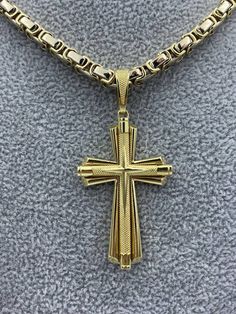 Gold Cross Necklace 14K Gold Cross Pendant for Men Orthodox Cross Necklace 14K Gold Cross for Men Gold Cross: -Weight: 7.85g -Karat: 14 -Length: 5.8cm -Width: 2.8cm The cross is sold without a chain. -Handmade -Materials: gold Made from GUARANTEED high quality solid 14k gold. Just be aware that slight variations are possible since we are talking about millimeters and milligrams. ✔ If you need more pieces, such as 4-5 identical pieces or more, please contact us. We can make as many details as you Necklaces For Men Gold, Orthodox Cross Necklace, Cross Pendant For Men, Mens Gold Chain Necklace, Cross Pendant Men, Gold Pendants For Men, Mens Rings Wedding Diamond, Orthodox Cross, Pendant For Men