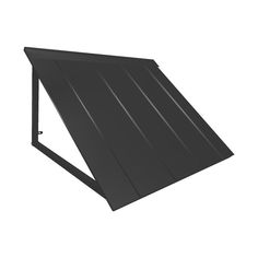 a black awning on a white background