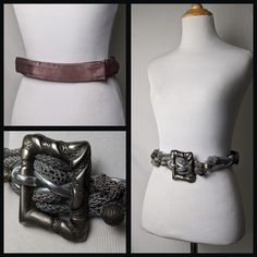 "Vintage 70s 80s Artisan Carolyn Tanner Silver Lurex Braided Rope Belt  This vintage artisan belt is a timeless piece from the 70s and 80s. The striking silver lurex braided rope is the perfect touch of elegance for any wardrobe. Hand-crafted with meticulous attention to detail, this belt is a luxurious statement piece. Vintage 70s 80s Artisan Carolyn Tanner Silver Lurex Braided Rope Belt details: Made of a braided beads and robe in a metallic silver and grays and adorned with a statement engrav Vintage Silver Embroidered Belt, Vintage Adjustable Belt For Party, Adjustable Vintage Party Belt, Rope Belt, Braided Belt, Braided Rope, The 70s, Jewelry Inspo, Vintage 70s