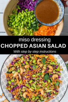 Asian Grain Salad, Meal Prep Egg Salad, Miso Salad Recipes, Vegetarian Salad Recipes Lunch, Loose Weight Salad Recipes, Asian Salad Bowl, Asian Lentil Salad, Filling Salads Dinners, Asian Lettuce Salad