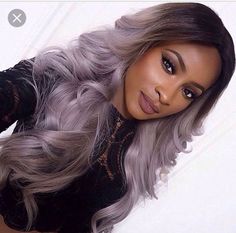 Purple Grey Hair, Temporary Hair Color, Hair Laid, Cool Hair Color, Grey Hair, Ombre Hair, Dark Hair