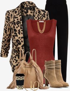 Leopard Print Outfits Summer, Dresses For Ladies, Leopard Print Outfits, Matching Jewellery, Leopard Outfits, Cheap Michael Kors, Leopard Fashion, Casual Work Outfits, Print Jacket