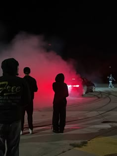 A Car, At Night, Red