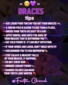 Baddie Braces Colors Ideas, Things You Need For Braces, Braces Colors Ideas Brown Skin, Braces Tips Life Hacks, Braces Essentials, Braces Tips First Week, Braces Kit