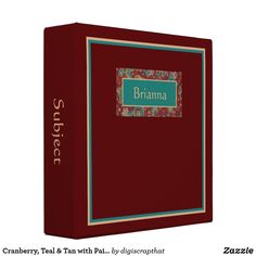 a red book with the word's name on it and an ornate border around the cover