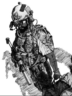 Special Forces Drawing, Military Pfp, Soldier Reference, Project Loki, Tactical Anime, Army Drawing, Future Wallpaper, Gear Art