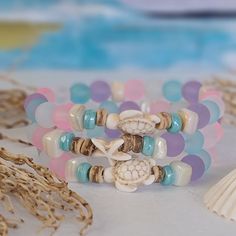 TitiTataStore - Etsy Australia Multicolor Handmade Shell Necklace, Handmade Multicolor Shell Bracelets, Bohemian Adjustable Pink Shell Necklace, Adjustable Blue Shell Bracelets, Handmade Shell Bracelet, Ocean-inspired