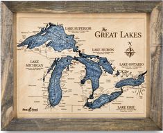 PRICES MAY VARY. MADE IN THE USA –3D Wood Maps are handcrafted completely & proudly in the USA by the longest running manufacturer of bathymetric art, lake art and 3D wood charts in the country. INTRICATE LASER PRECISION - Topographic nautical maps are drawn by our artist using a combination of maps then laser cut and engraved in beautiful detail. Each chart is hand stained and assembled by our craftsmen with the water depicting the bathymetric depth contours, one level below the shoreline. HIGH Lake Bathroom, Lake Theme, Lake Gifts, Nautical Map, Wood Map, The Great Lakes, House Decor Rustic, Lake Art, Nautical Wall Art