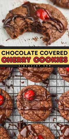 Treat your loved ones to an easy Valentine’s Day dessert with Chocolate Covered Cherry Cookies. This sweet treat for Valentine’s Day includes semi sweet chocolate morsels, cocoa powder, maraschino cherry juice, maraschino cherries, and a ganache drizzle. Make it today and enjoy!