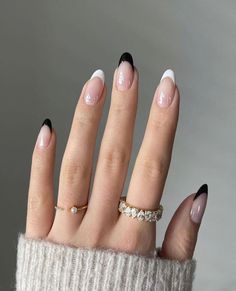 Black And White Nail, Milky Nails, Minimal Nails, Fire Nails