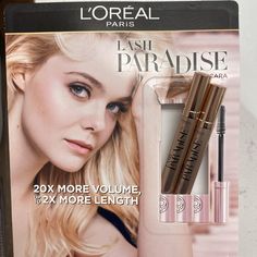 Costco 3-Pack. I Tried One And Not For Me. Two Unopened Tubes Available!! L’oral Paris Lash Paradise Mascara Black 20x More Volume Up To 2x More Length Clump-Resistant Caring Formula Lash Paradise Mascara, Paradise Mascara, Lash Paradise, Volumizing Mascara, Volume Mascara, L Oreal, Loreal Paris, I Tried, Womens Makeup