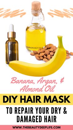 Tired of dry and lackluster hair? Say goodbye to parched locks with our favorite homemade DIY hair masks! These powerful nourishing treatments will bring life back to your hair, leaving it healthy, soft, silky, and smooth. Discover the best deep conditioning hair masks that are perfect for reviving dry hair. Try the banana with argan and almond oil one now and experience the transformation! Deep Conditioning Hair Mask, Deep Conditioning Hair, Conditioning Hair, Honey Diy, Coconut Oil Hair Mask, Hair Repair Mask