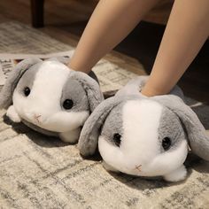 Kawaii Bunny Rabbit Slippers Winter Home Indoor Floor Shoes toy triver Fluffy Bunny Slippers, Rabbit Slippers, Cute Cartoon Rabbit, Fluffy Shoes, Bunny Slippers, Animal Slippers, Fluffy Bunny, Kawaii Bunny, Cute Slippers