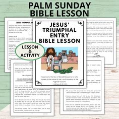 the palm sunday bible lesson for kids