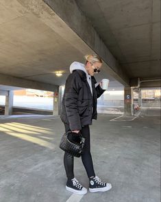 Black Converse High Tops Outfit Winter, Converse High Tops Outfit Winter, Platform Converse Outfit Leggings, Platform Converse Outfit Winter, Converse Platform Outfit Street Styles, Converse Lugged Sneaker Outfit, Outfits With Converse Platform, Evereve Outfits