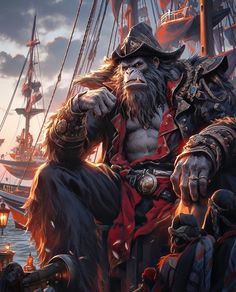 an image of a pirate on the ship