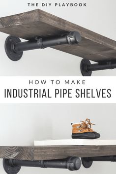 the diy playbook how to make industrial pipe shelves