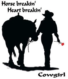 the silhouette of a man and woman holding hands with a horse in front of them