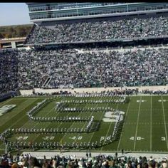 a football stadium filled with lots of people