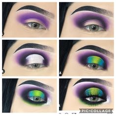 Eye Makeup Pictorial, Green And Purple Eyeshadow, Eyeshadow Pictorial, December Makeup, Makeup Chart, Egyptian Eye Makeup, New Makeup Ideas, Makeup Charts, Makeup Morphe