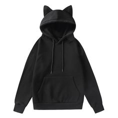 Please note this is in Asian sizing, Asian size is smaller than western size e.g. UK, US, AU, please check the measurements carefully before making a purchase. Please account for a difference of less than 1 inch due to variations in measurement methods. Women Hooded Top Shirt Sweatshirt Cute Cat Ear Casual Hoody Sportswear Outwear Size: S, M, L, XL, 2XL S: length 62cm (24.4 inches), chest 104cm (40.9 inches), shoulder 54cm (21.2 inches), sleeve 58cm (22.8 inches); M: length 65cm (25.5 inches), c Cat Clothes Ideas, Black Cat Hoodie, Hoodies With Ears, Cute Animal Hoodies, Cat Hoodie With Ears, Cat Ear Hoodie, Hoodies Ideas, Hoodies Cute