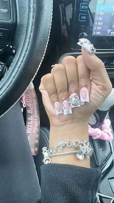 #nails #frenchtipnails Short Frenchies, Pink Acrylics, Pink Acrylic Nails, Pink Acrylic, French Tip Nails, Cute Nail, Mani Pedi, Pretty Nails, Cute Nails