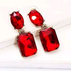 Brand New Pet Free Smoke Free Ruby Red Rhinestone Drop Earrings Bundle & Save Reasonable Offers Accepted Happy Shopping Michael Kors Earrings, Mom Earrings, Jewelry Ruby, Interchangeable Earrings, Embellished Fashion, Mini Earrings, Earring Bundle, Red Jewelry, Heart Dangle Earrings