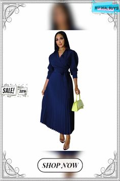 Women Long Sleeve Polo Neck Pleated Dress Pleated Maxi Dress For Date Night In Fall, Fall Date Night Pleated Maxi Dress, Fall Fitted Pleated Maxi Dress, Spring Long Sleeve Pleated Midi Dress, Chic Pleated Maxi Dress For Fall, Elegant Pleated Maxi Dress For Winter, Pleated Midi Dress For Fall, Fall Pleated Solid Midi Dress, Elegant Winter Pleated Maxi Dress