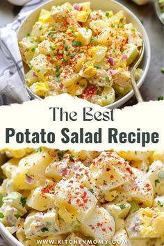 the best potato salad recipe in a bowl