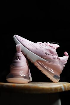 Blinged Pink Foam Air Max 270 Custom Sneakers – solecraftstudio Wedding Sneakers, Pink Barbie, Bling Shoes, Sneakers Addict, Nike Air Max 270, Craft Studio, Air Max 270, Custom Sneakers, Custom Shoes