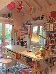 a room filled with lots of clutter and toys