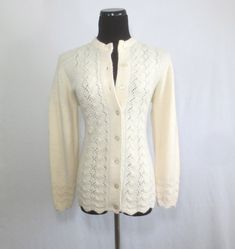 SEXY Vintage 1950's1960's Ivory Cardigan Peeka by delilahsdeluxe, $37.50 Ivory Cardigan, Retro Tops, Clothing Pieces, Sweater Dresses, Peek A Boo, Route 66, Ivory Color