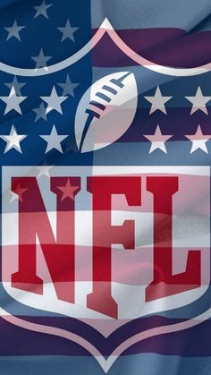 an american flag with the nfl logo on it