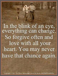 an old photo with a quote on it that says in the blink of an eye, everything can change