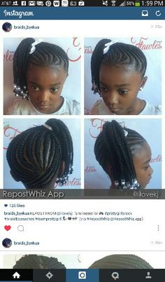 Braids=every black girls signature childhood hair style:) Girl Braids