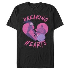 Who wants to be the hero when you can be the villain? Bring out your inner heart breaker this Valentine's Day with these officially licensed Disney Villains styles. This smashing Mens' Tee features Yzma smashing a heart with her hammer and "Breakin' Hearts" printed around her. This tee will surely let them know how you really feel! Size: 2xl. Color: black. Gender: male. Age Group: adult. Pattern: Fictitious Character. Material: Cotton. Emperors New Groove Yzma, Be The Villain, Emperor's New Groove, Outdoorsy Style, The Emperor's New Groove, Heart Breaker, Emperors New Groove, New Groove, The Emperor