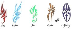 Elemental Symbols, Element Signs, Types Of Magic, Different Symbols, Elements Tattoo, Moon Symbols, Bitcoin Logo, Elemental Magic, Element Symbols