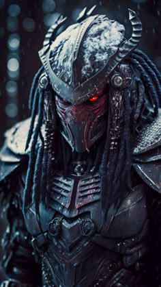 a man with dreadlocks and red eyes wearing a helmet in the dark knight