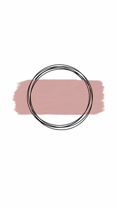 a pink and black circle frame on a white background