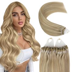 PRICES MAY VARY. Product Specification: YoungSee Micro Hair Extensions Human Hair are 14-24 inch, 50 grams/pack and 50 strands/pack. 1-2 packs for adding hair length and volome, 3-4 packs for a full head Real Human Hair: YoungSee Microlink Hair Extensions are real human hair. We have improved our micro hair extensions with remy hair technology, redcing tangling, for a smoother and lasting use. Can be dyed to darker color and styled with heat under 180 °C Easy to Apply: The installation method of Microbead Hair Extensions, Micro Extensions, Hair Golden Blonde, Micro Hair Extensions, Highlighted Blonde, Bead Hair Extensions, Hair Extensions Blonde, Microlink Hair Extensions, Micro Loop Hair Extensions