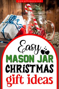 mason jar christmas gift idea with text overlay