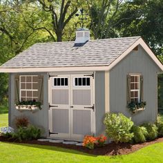 EZ-Fit Heritage Shed Kit - Full View 12x24 Shed, Wood Shed Kits, Garden Shed Kits, Diy Shed Kits, Shed Design Plans, Outdoor Garden Sheds, Storage Shed Kits, Build Your Own Shed, Shed Sizes