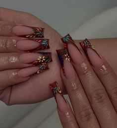 #summer #nails #nailart Nail Inspo Square, Square Shape Nails, Neutral Nails Acrylic, Natural Nails Manicure, Evil Eye Nails, Nails Colorful, Country Nails