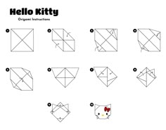 how to make an origami kitty step by step instructions for kids and adults