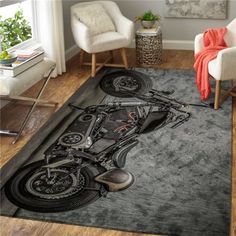 harley davidson carpet Skull Carpet, Biker Stuff, Bike Print, Print Bedroom, Grey Art, Carpet Home, Non Slip Flooring, Skull Decor, Plush Fabric