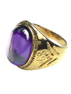 This is a perfect and unique style magic ring made of Purple naga eye stone and gold plated, the power is the protection in all kind of dangers and brings the rich and luck wealth to the wearer, it is great to get this ring for your loved one or treat yourself for a classic timeless style. Ring US Size: 10, Stone Type: Purple naga eye stone Metal Type: Silver gold plated Weight: 25.70 Gram (Approx.) Thanks so much for visit and help support. Charm Ring, Timeless Classic Style, Magic Ring, Charm Rings, Eye Stone, Lucky Charm, Bead Charms, Types Of Metal, Gold Ring