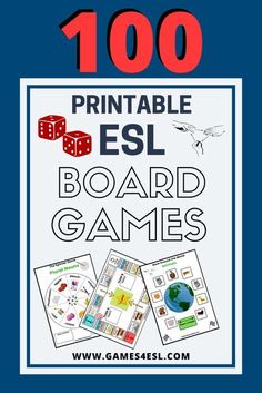 the printable esl board games are available for children to play on their own