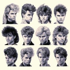 1980s Hairstyles for Men: A Journey from the Past to the Present – VAGA magazine Mens 80s Hairstyles, 1980 Hairstyles, 1980s Hairstyles, 80s Men Fashion, 1980's Hair, 80 S Hairstyles