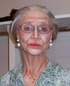 Old age Aging Makeup Theatre, Old Lady Makeup Tutorial, Lady Makeup, Drawings Tutorials